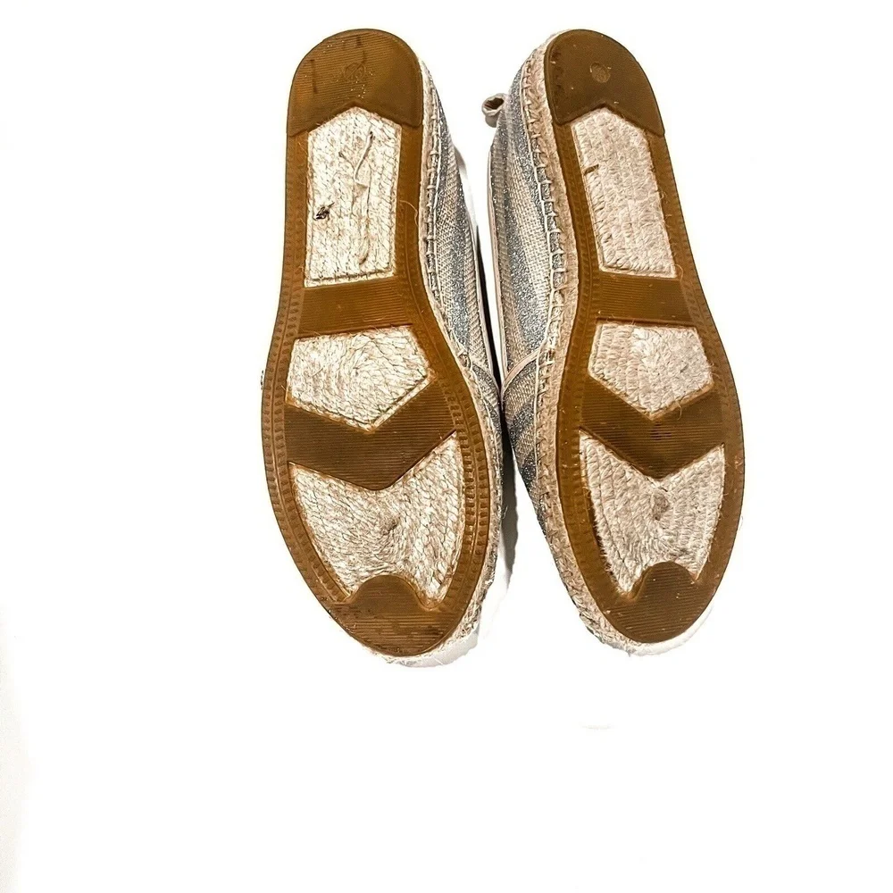 kate spade Silver Glitter Espadrille size 9.5